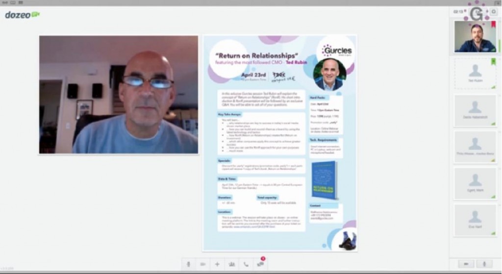 Permalink to An interview about our latest webinar project “Gurcles” Gurcles webinar with Ted Rubin